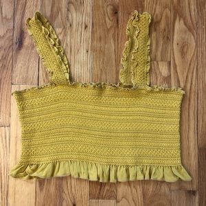 Pacsun Ruched Cropped Tank Top